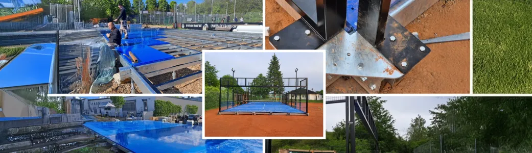 Durable ground solution for padel courts